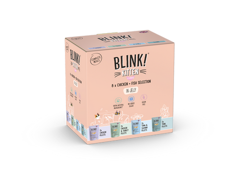 Blink! Kitten Food Chicken & Fish Fillets in Jelly 8x85g