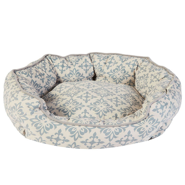 Dream Paws Oval Velvet Bed - Grey