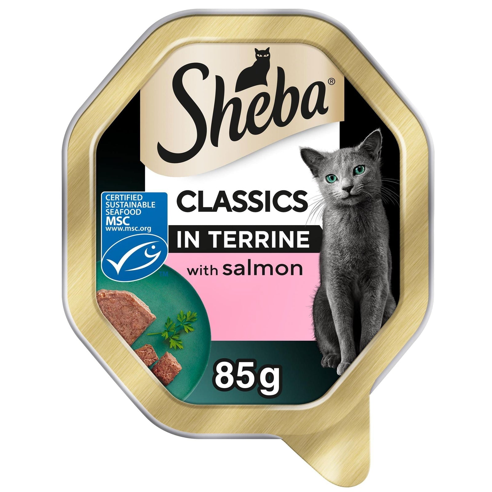 SHEBA Classics Wet Cat Food Tray Salmon in Terrine 85g
