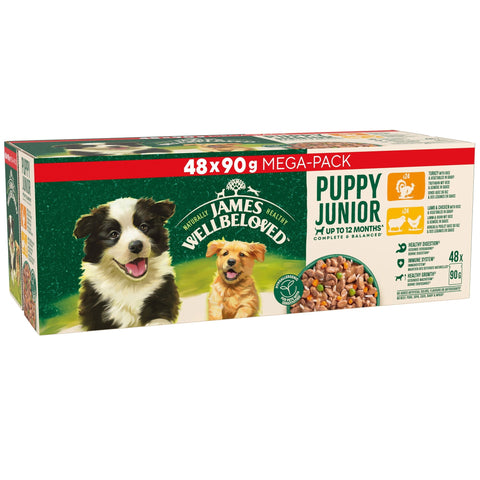 James Wellbeloved Senior Wet Dog Food in Gravy Variety Pack Pouch 48x90g