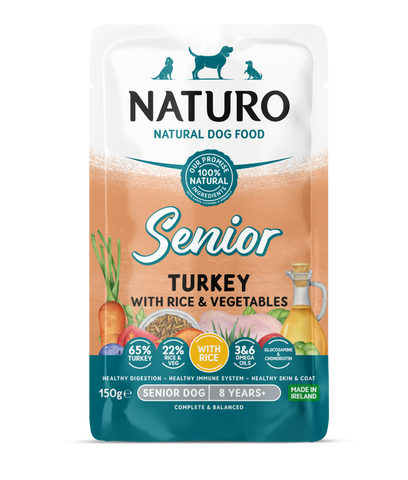 Naturo Senior Turkey with Rice & Vegetables 150g Pouch