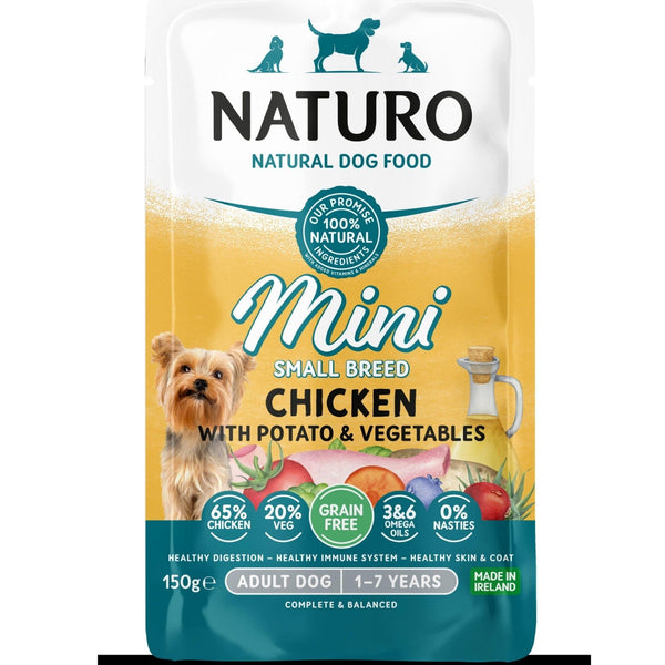 Naturo Adult Mini GF Chicken with Potato & Vegetables 150g Pouch