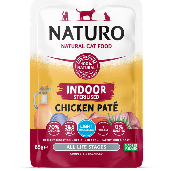 Naturo Cat Sterilised Chicken Paté Pouch 85g x 8