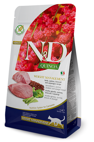 N&D Quinoa Cat Weight Management. Lamb & Broccoli Adult 1.5 Kg
