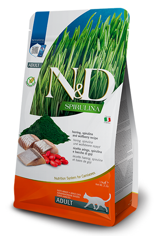 N&D Spirulina Herring Cat Adult 1.5 Kg