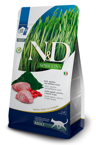 N&D Spirulina Lamb Cat Adult 1.5 Kg