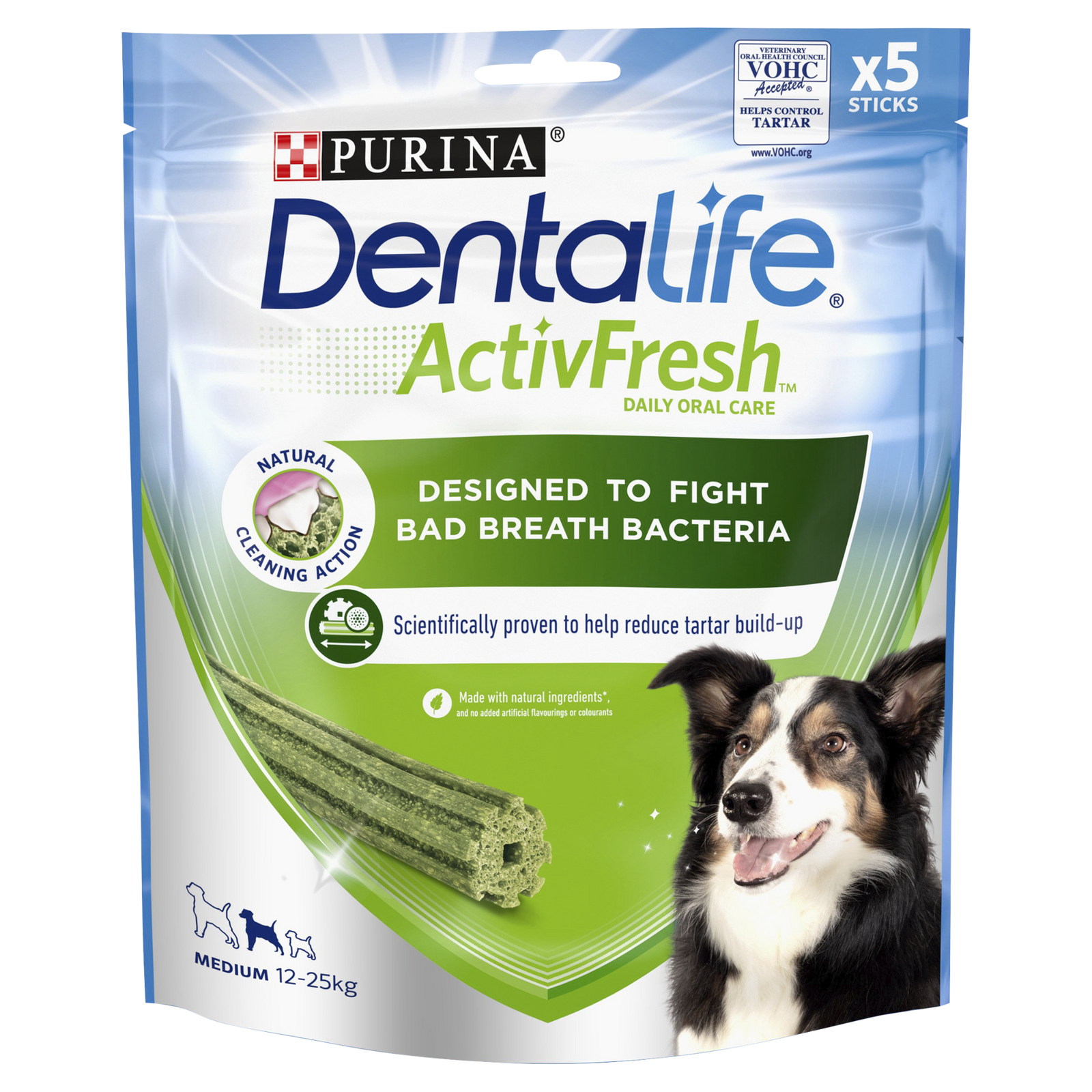 DENTALIFE ActivFresh Medium Dog Treat Dental Stick 5 Sticks