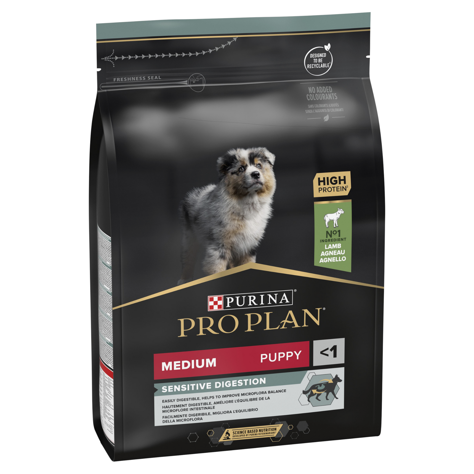 PRO PLAN Optidigest Sensitive Digest Medium Puppy Dry Dog Food Lamb 3kg