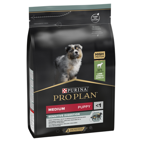 PRO PLAN Optidigest Sensitive Digest Medium Puppy Dry Dog Food Lamb 3kg
