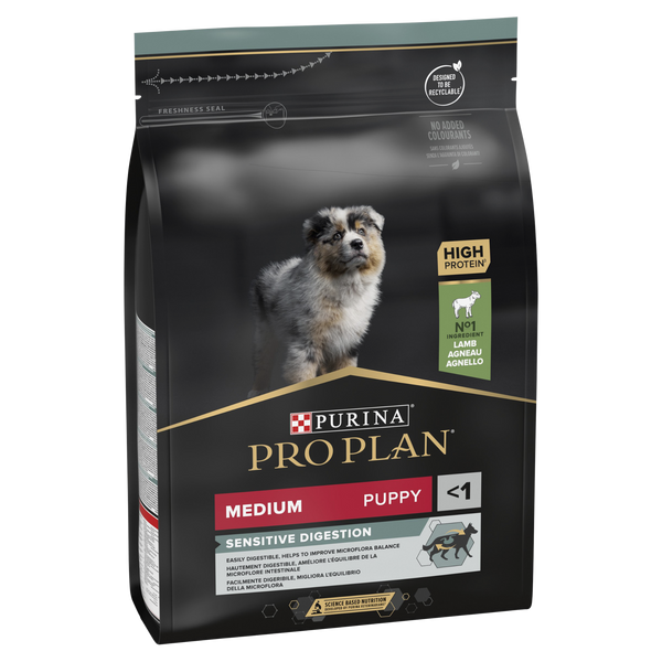 PRO PLAN Optidigest Sensitive Digest Medium Puppy Dry Dog Food Lamb 3kg