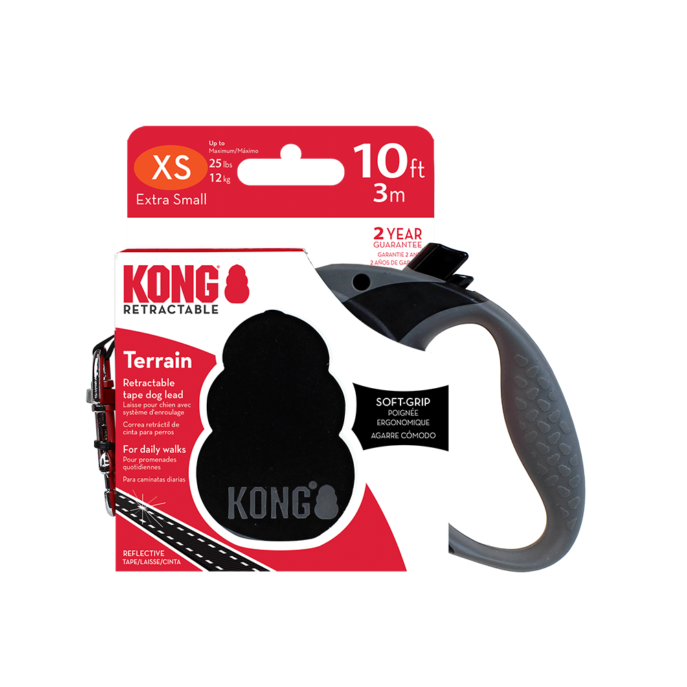 KONG Terrain Retractable Xtra Small Up To 12kg 3m