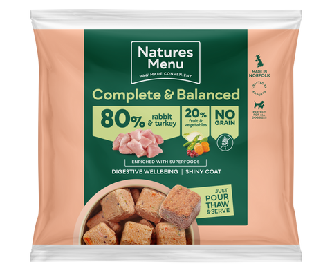 Natures Menu 80/20 Rabbit and Turkey Nuggets with Superfoods 1kg