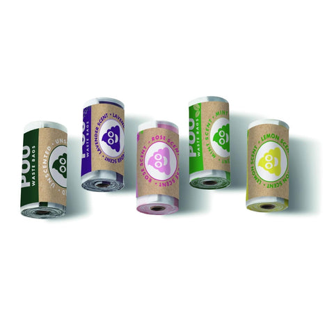 M-PETS Poo Dog Waste Bags Set (450 Bags) - Natural