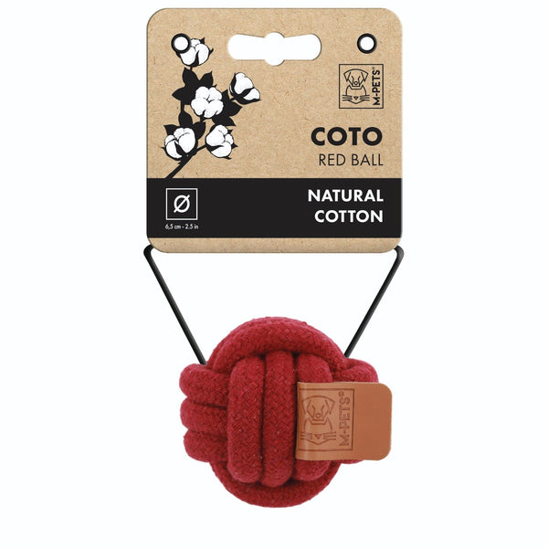 M-PETS Coto Eco Rope Dog Toys Red Ball 6.5 Cm