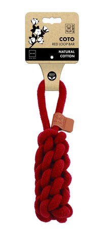 M-PETS Coto Eco Rope Dog Toys Red Loop Bar