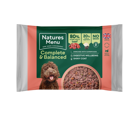 Natures Menu Complete & Balanced 80/20 Blocks Beef 500g