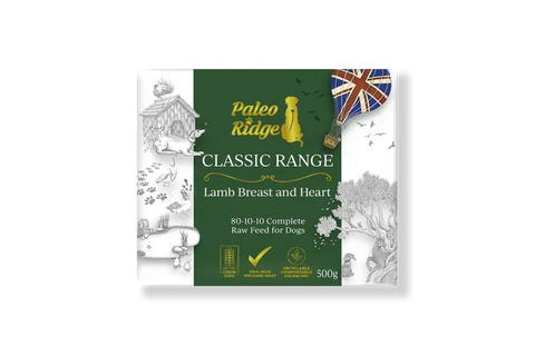Paleo Ridge Classic Lamb Breast and Heart 500g