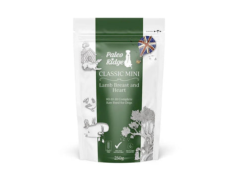 Paleo Ridge Classic Mini Lamb Breast and Heart 250g