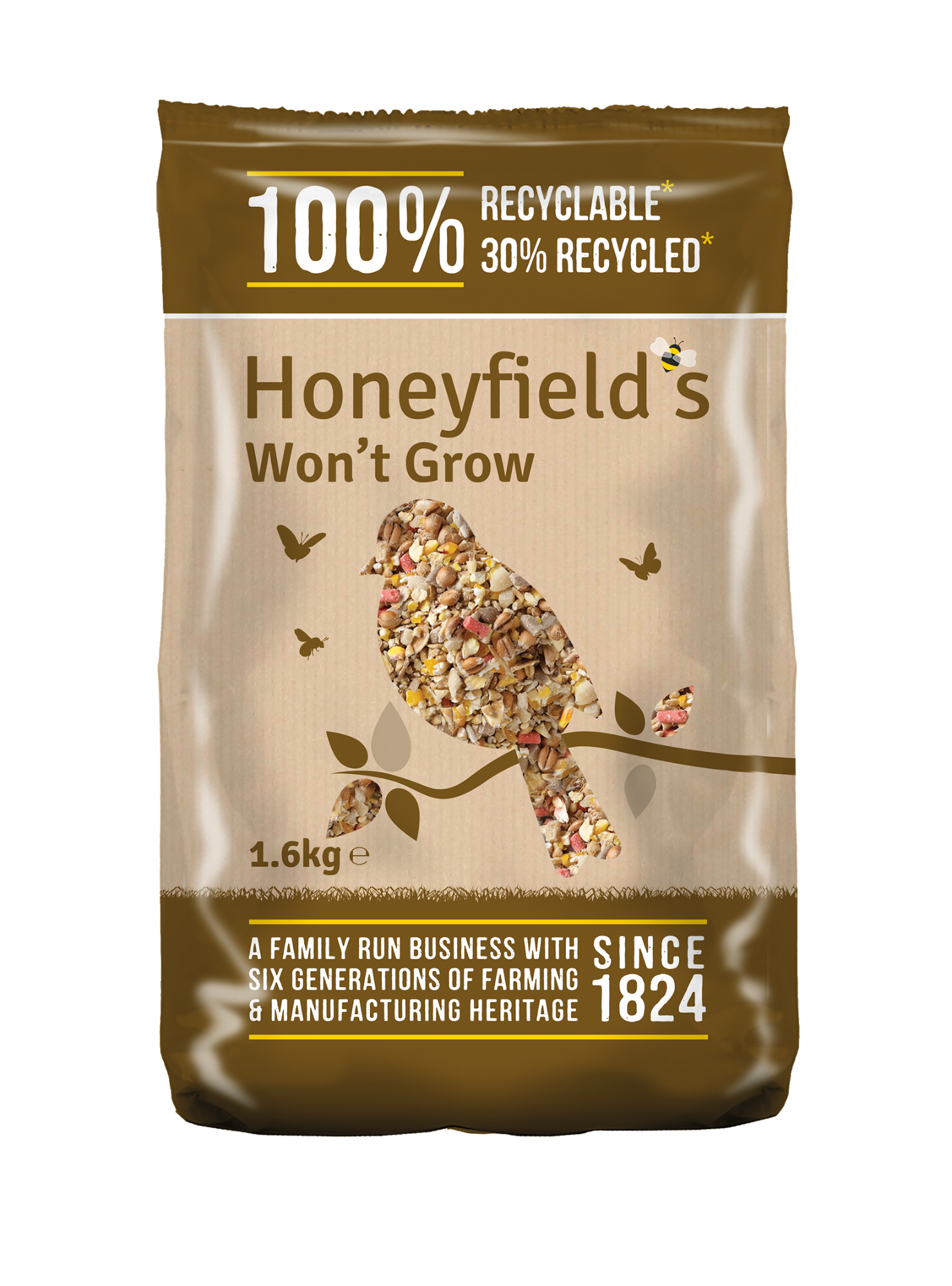 Honeyfields Wont Grow Wild Bird Food - 1.6kg