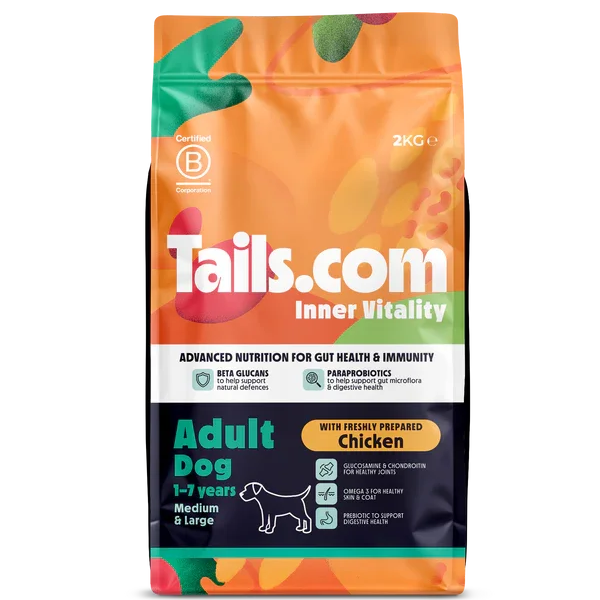 Tails.com Inner Vitality Medium & Large Adult Chicken Dry Dog Food 2kg