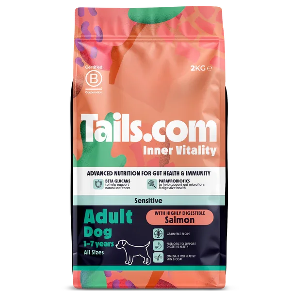 Tails.com Inner Vitality Sensitive Adult Salmon Dry Dog Food 2kg