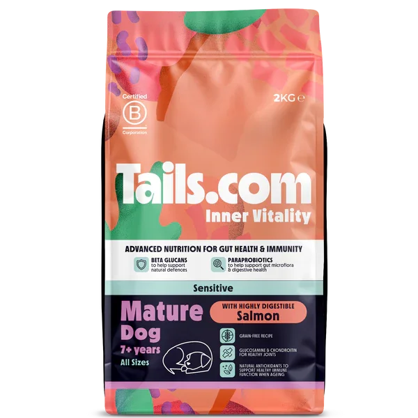 Tails.com Inner Vitality Sensitive Mature Salmon Dry Dog Food 2kg