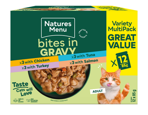 Natures Menu Cat Bites In Gravy Multi