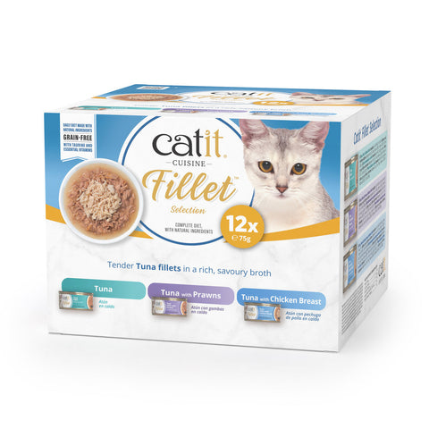 Catit Tuna Fillet Variety Pack 12x75g