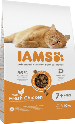 IAMS Advanced Nutrition Senior Cat Food with Fresh Chicken 10kg