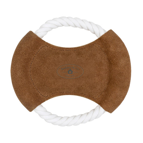 Banbury & Co Rural Retreats Suede and Rope Frisbee