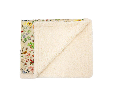 RHS Pets in the Garden Printed Sherpa Blanket