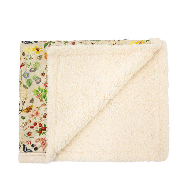 RHS Pets in the Garden Printed Sherpa Blanket