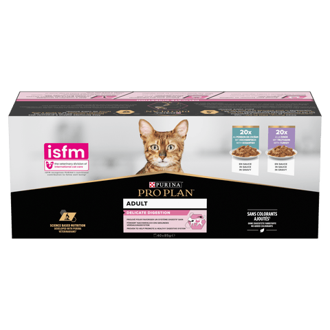 PRO PLAN® Adult 1+ Delicate Digestion Mixed Variety Ocean Fish 40x85g