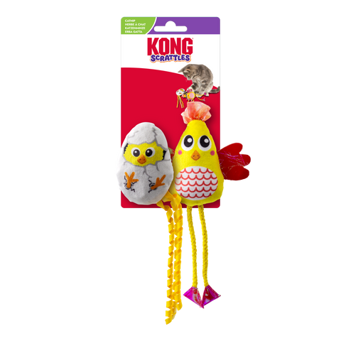 KONG Scrattles Chicken 2-pk