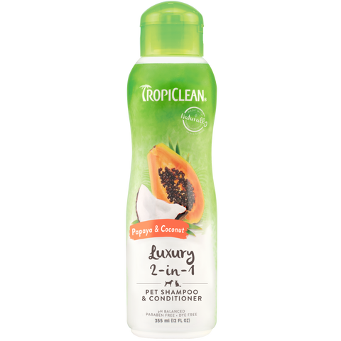 TropiClean Luxury 2-in-1 Shampoo & Conditioner for Pets 355ml