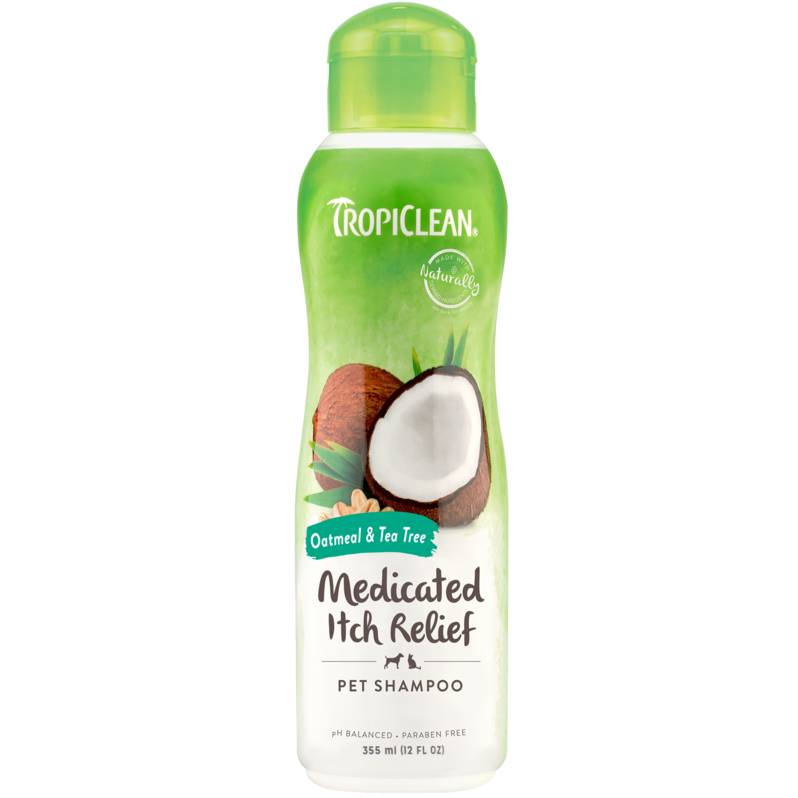 TropiClean Medicated Anti Itch Oatmeal and Tea Tree Shampoo for Pets 355ml