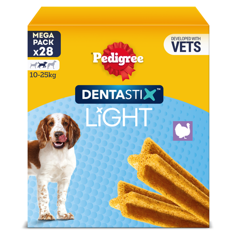 PEDIGREE DentaStix Light Daily Dental Chews Medium Dog 28pc Sticks