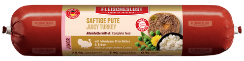Fleischeslust Junior Juicy Turkey Wet Dog Food - 16 x 400g Case