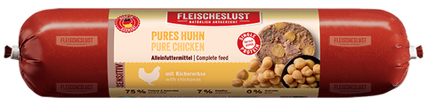 Fleischeslust Pure Chicken Sensitive Wet Dog Food - 12 x 800g Case