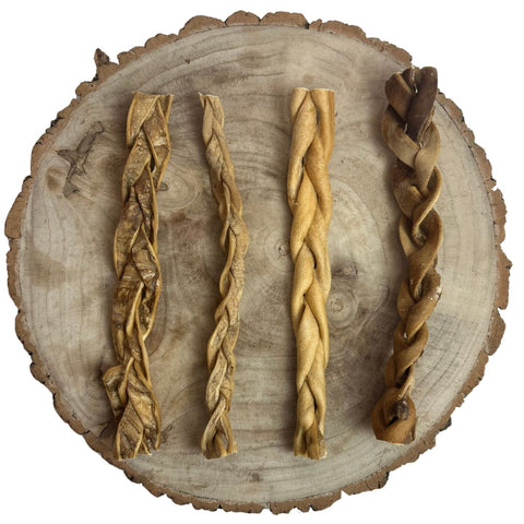 Nova Dog Chews Beef Skin Braided 30cm (Pack of 25)