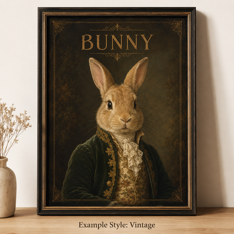Personalised Pet Portrait Poster – Cartoon, Graffiti or Vintage