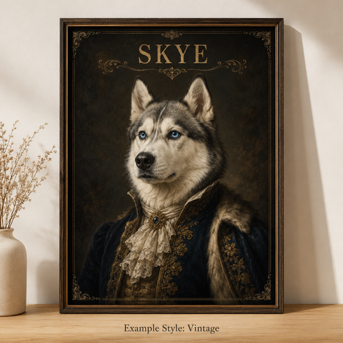 Personalised Pet Portrait Poster – Cartoon, Graffiti or Vintage
