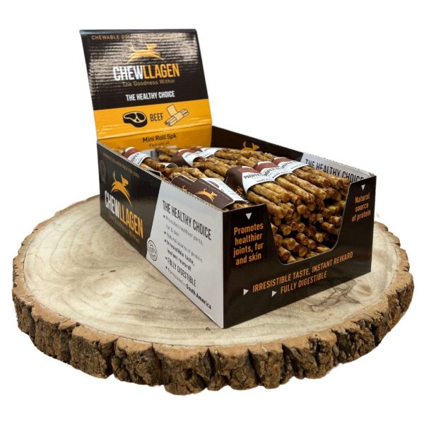 Chewllagen Beef Mini Roll (5 pk) (Pack of 40)