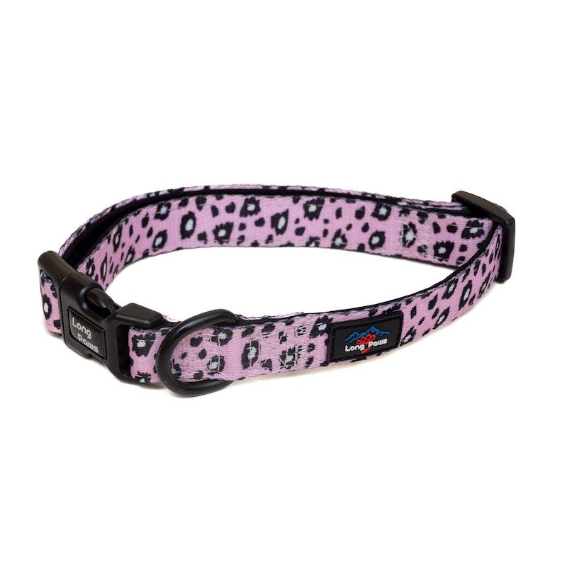 Long Paws - Funk the Dog Collar-Pink Leopard