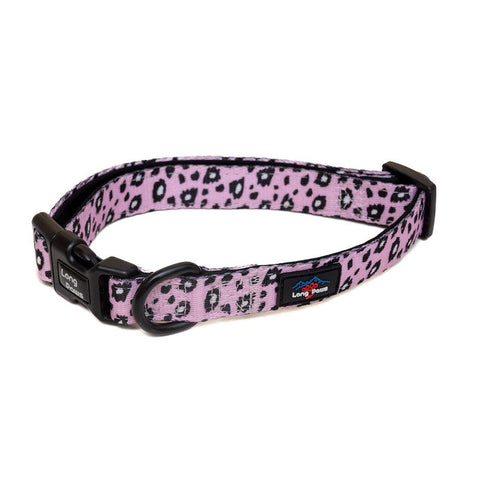 Long Paws - Funk the Dog Collar-Pink Leopard