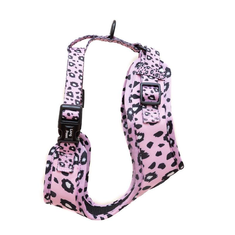 Long Paws - Funk the Dog Harness-Pink Leopard