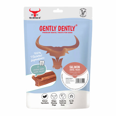 Gently Dently- Salmon Dental Treats for Dogs 175g