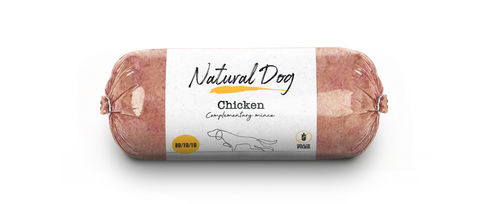 Natural Dog Chicken 80/10/10 Chubs - Tray of 10 x 500g (5kg)