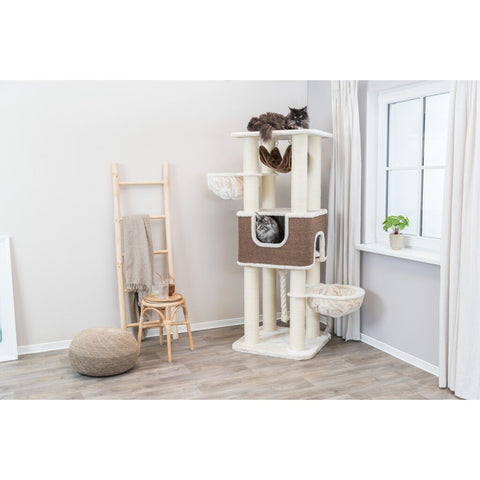 Trixie Cat Tree XXL Humberto – 174 cm, cream/dark brown