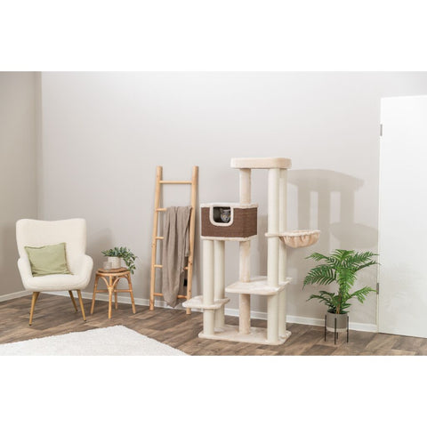 Trixie Cat Tree Bertholo – 165 cm, cream/dark brown